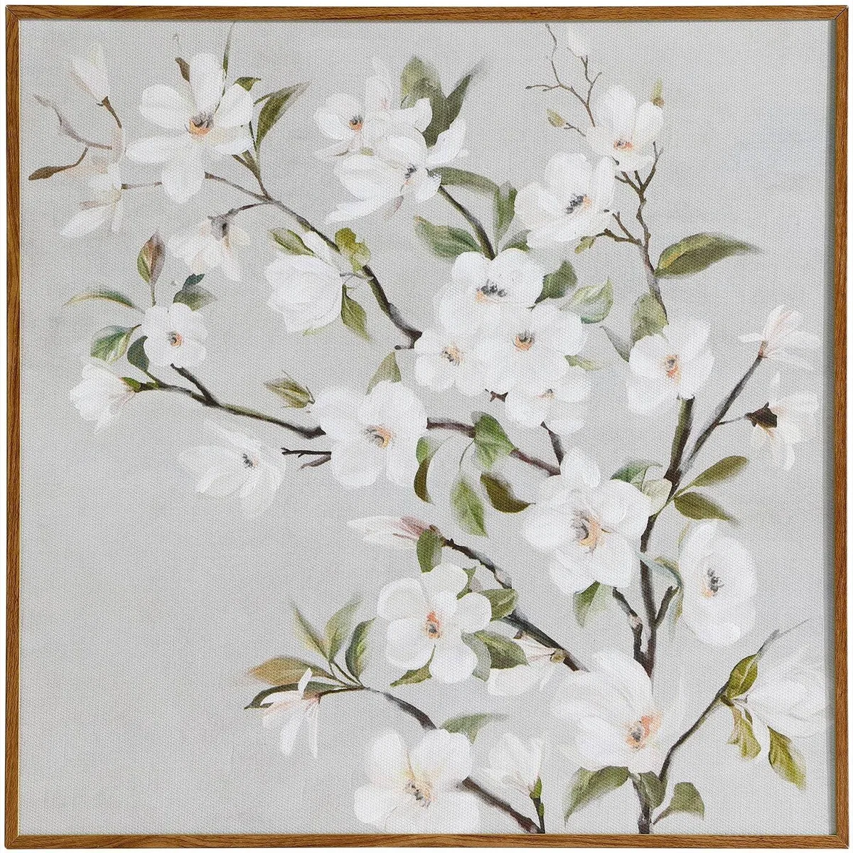 EGLO Mentakab Blossom Flower Canvas - Grey, White – image 1