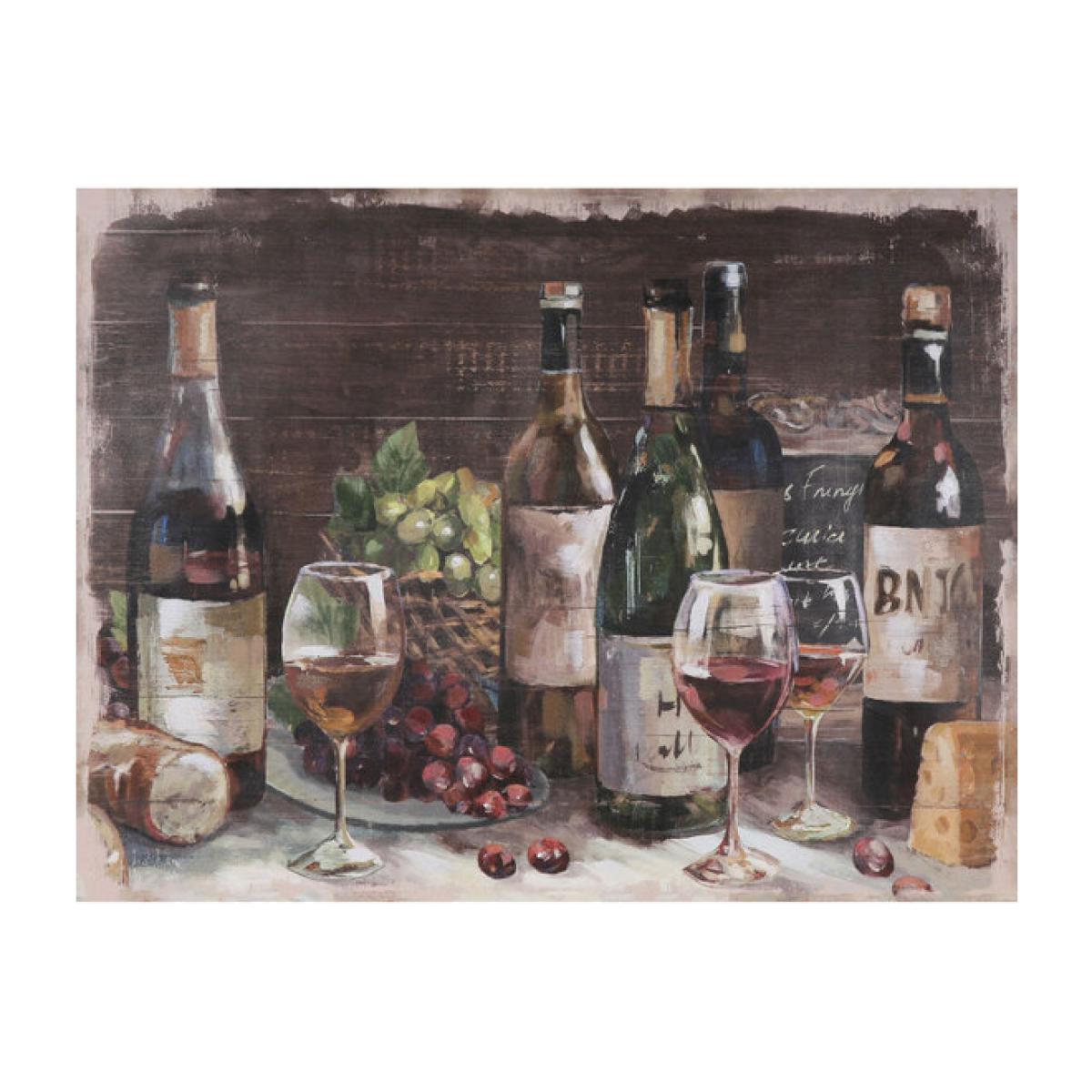 Hand Painted Vintage Effect Wine Canvas – image 1