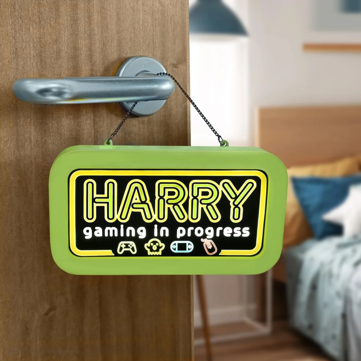 Harry Pre-personalised Light-Up Neon Bedroom Sign - Green – image 8