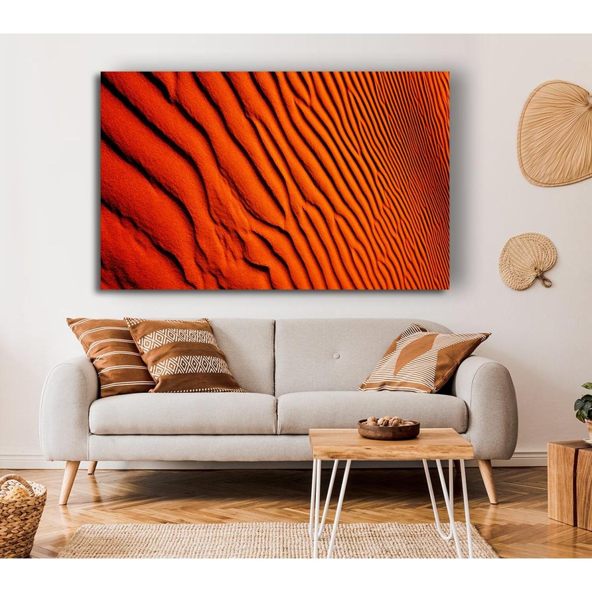 Texture Of The Desert Sands Canvas Print Wall Art - Yellow / 35.56cm – image 3