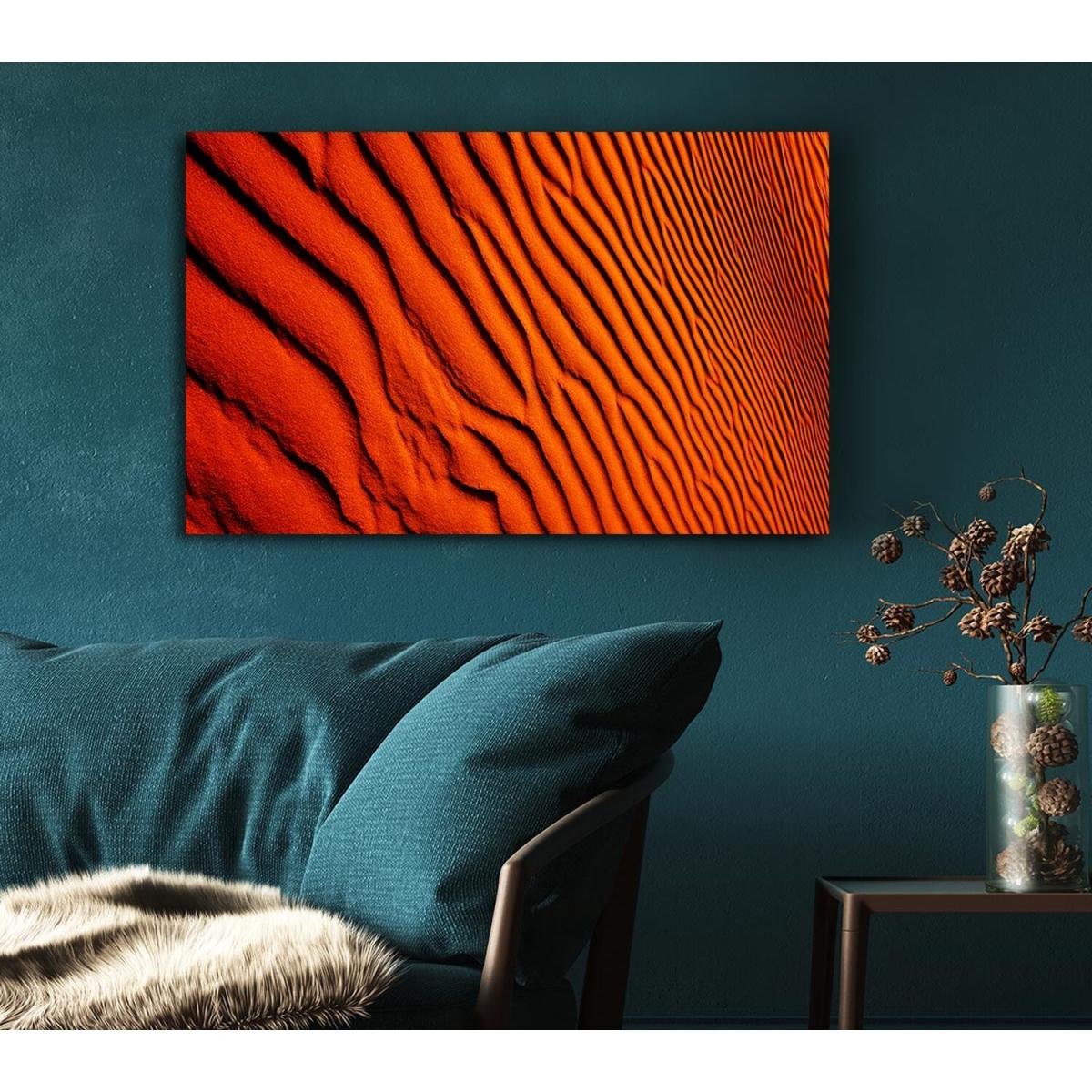 Texture Of The Desert Sands Canvas Print Wall Art - Yellow / 35.56cm – image 4