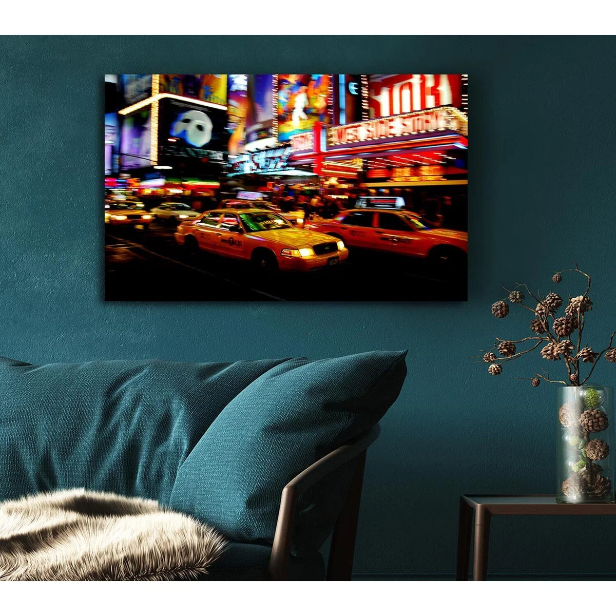 New York City Broadway Cabs Canvas Print Wall Art - Yellow / 66.04cm – image 5