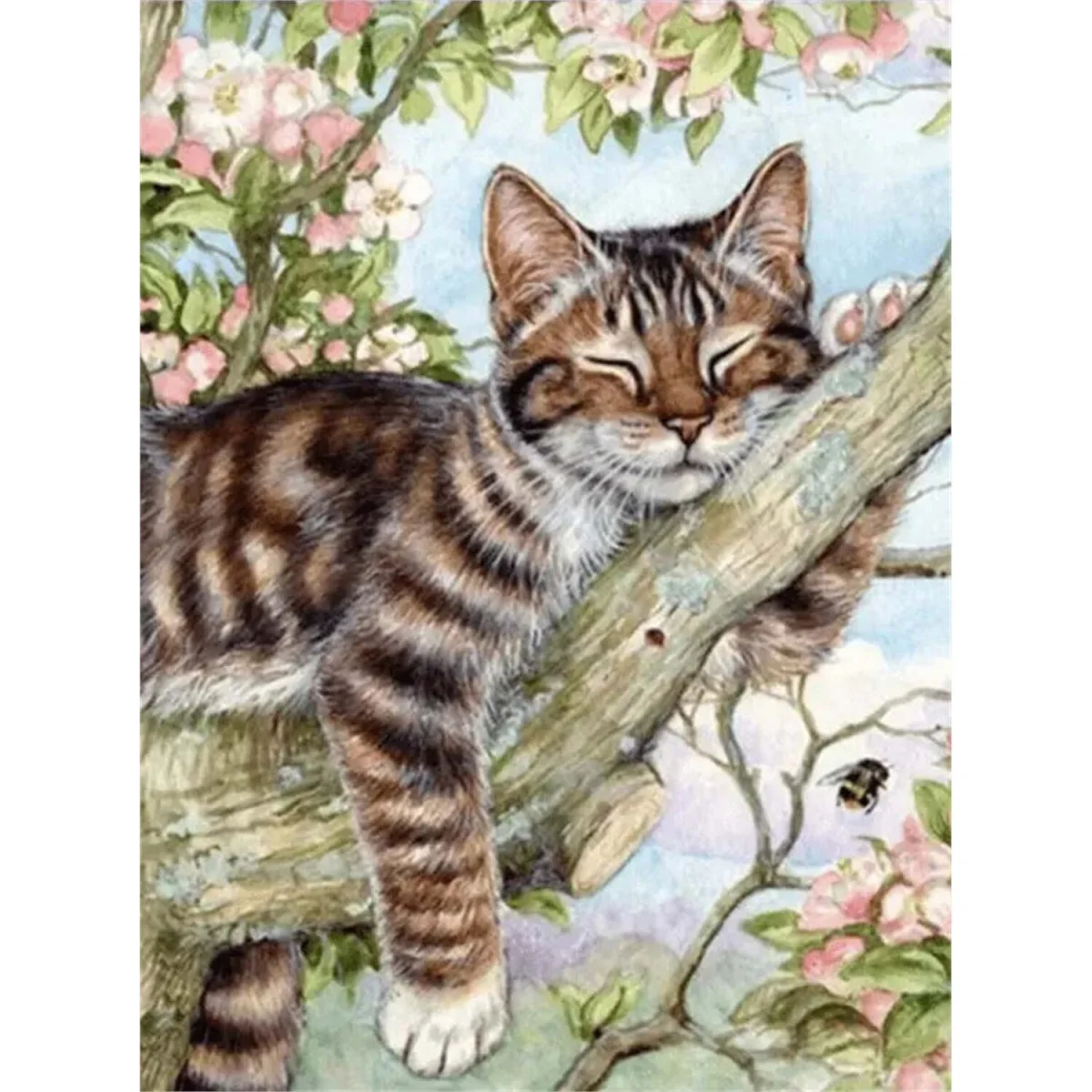 Cat On Branch Diamond Painting Kit - Multi – image 2