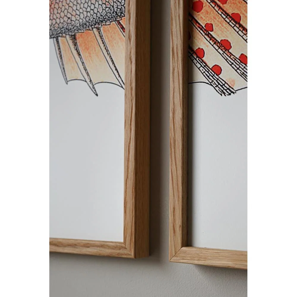 Oak Framed Spotted Orange Half Fish Head & Tail Art Prints - DISCONTINUED – image 7