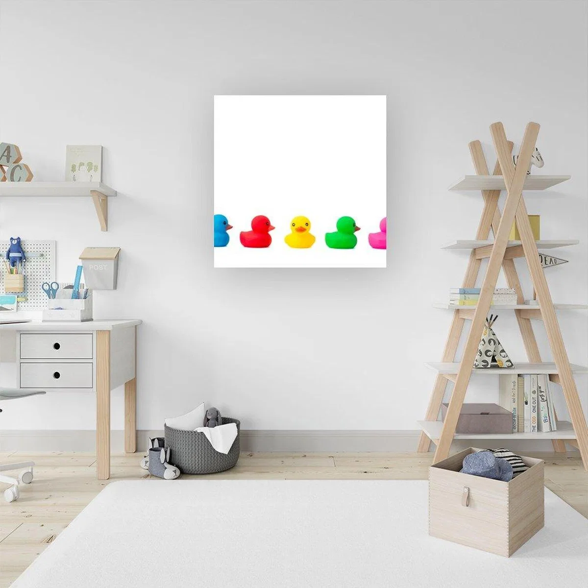 Coloured Rubber Ducks Canvas Print - Yellow / Medium – image 2