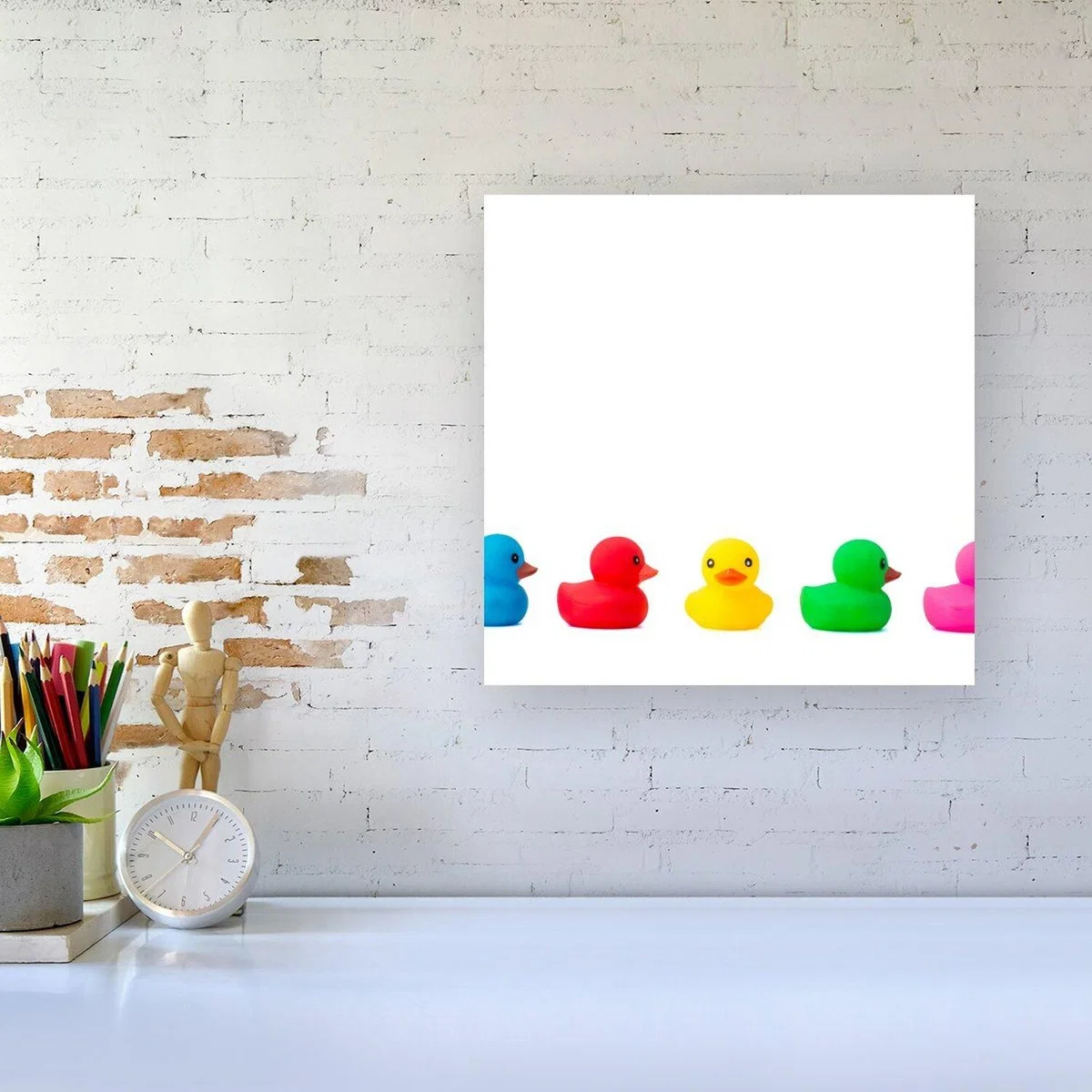 Coloured Rubber Ducks Canvas Print - Yellow / Medium – image 3