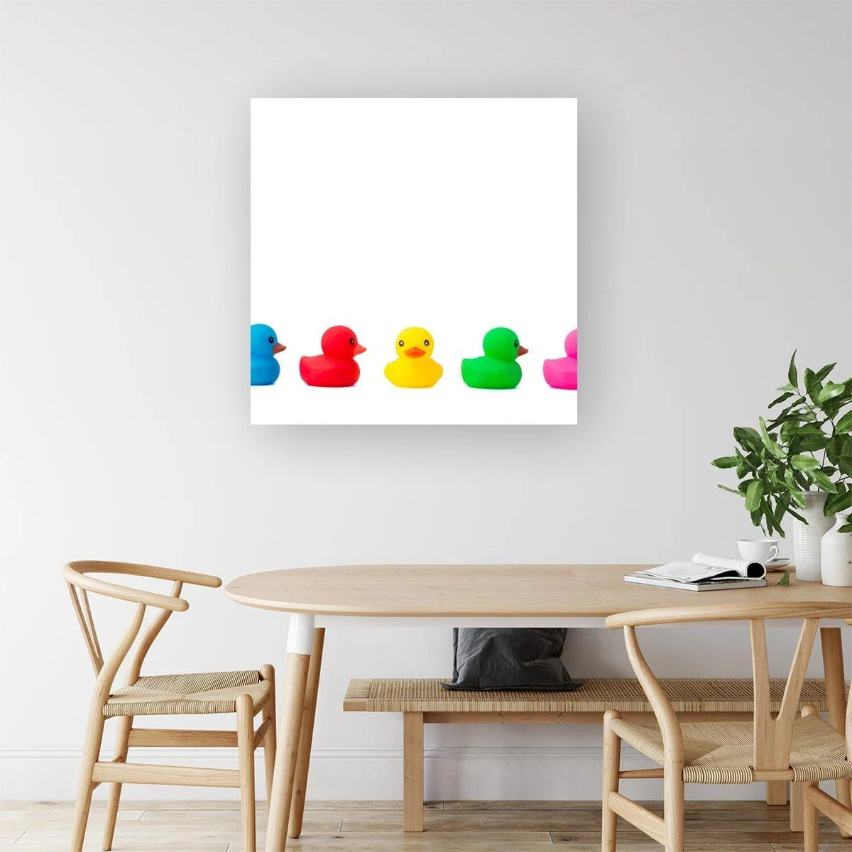 Coloured Rubber Ducks Canvas Print - Yellow / Medium – image 1
