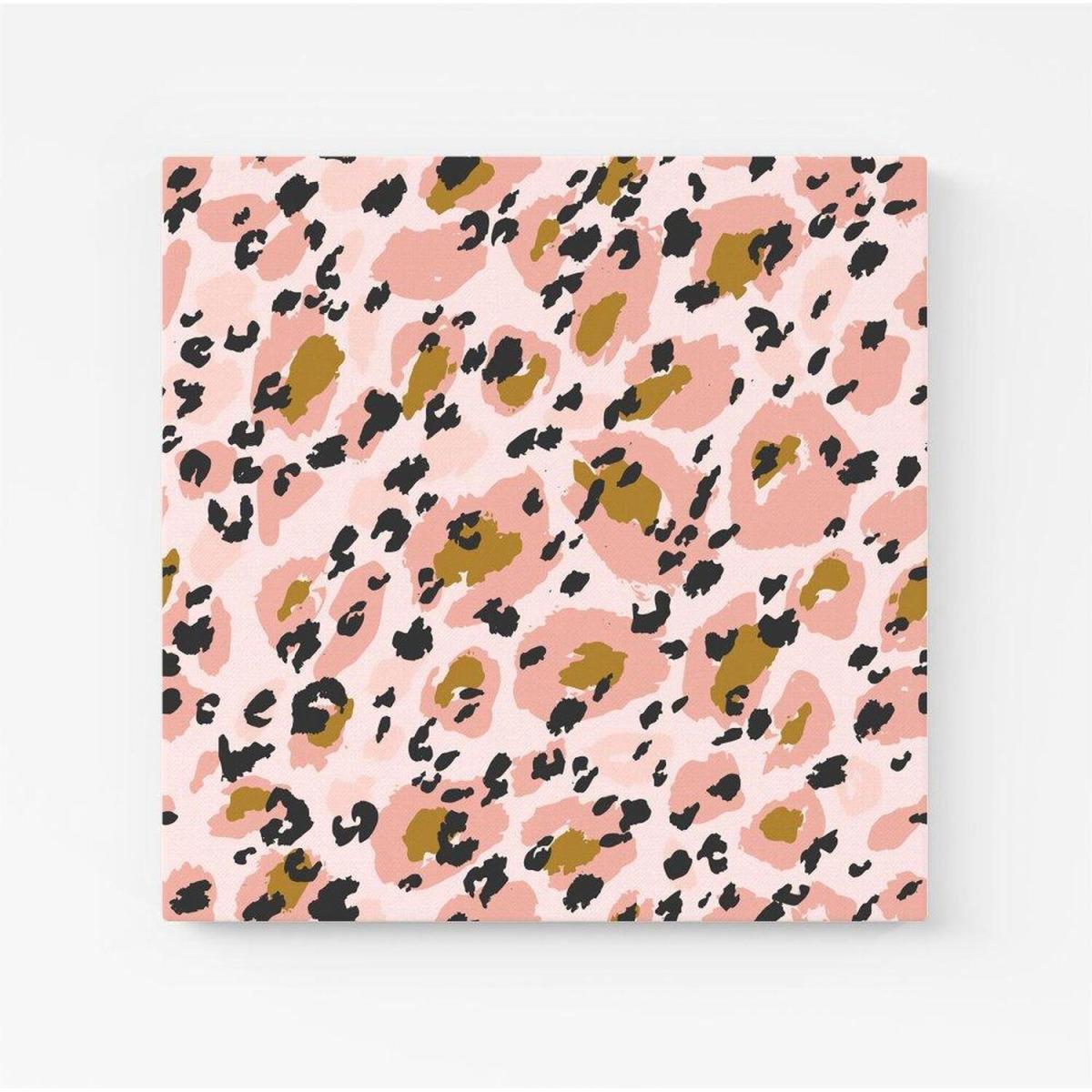 Hand Drawn Pink Leopard Print Canvas Print - Pink / Small – image 3