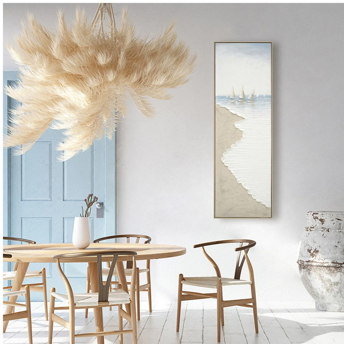 Seascape Sailing Boat Textured Art – image 2