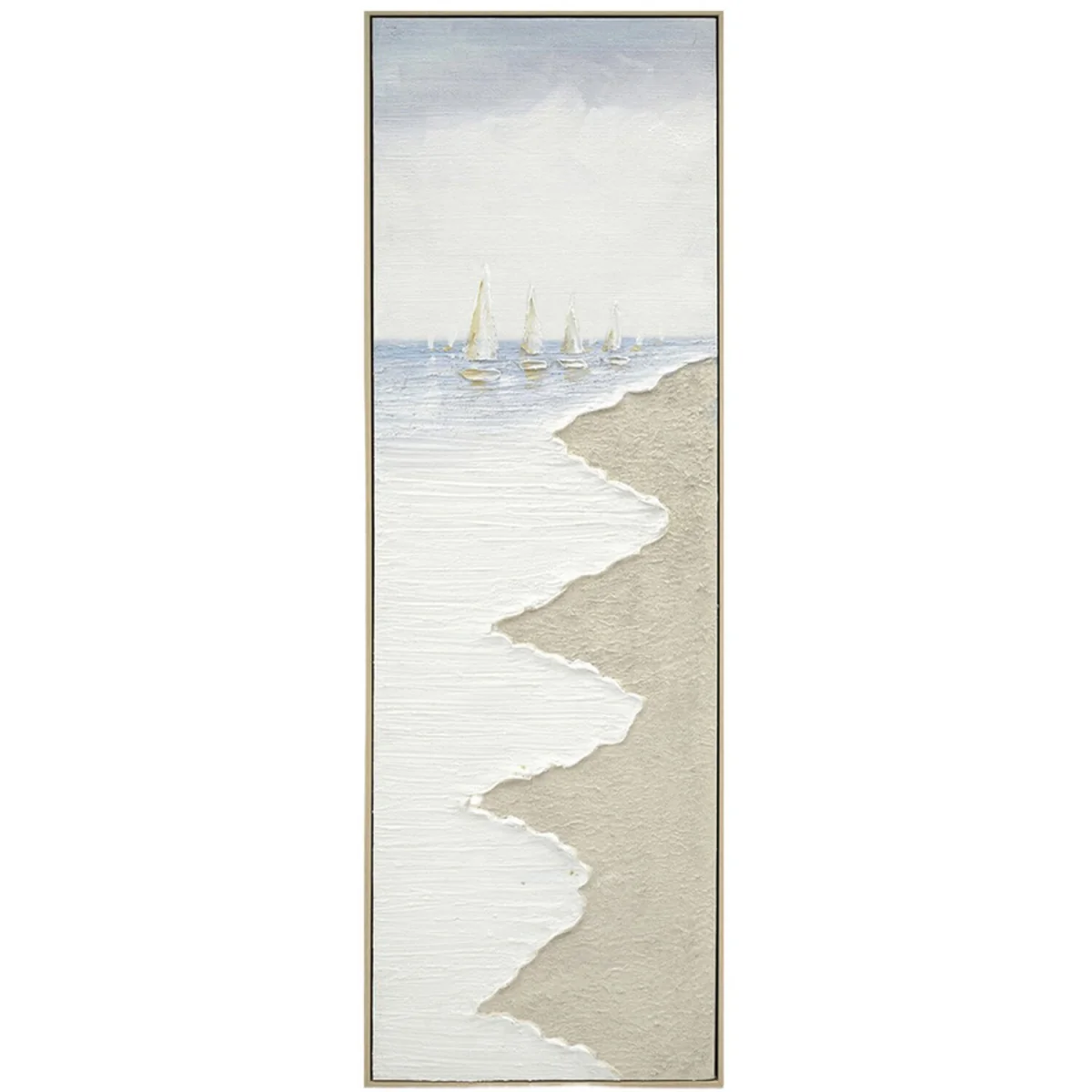 Seascape Sailing Boat Textured Art – image 4