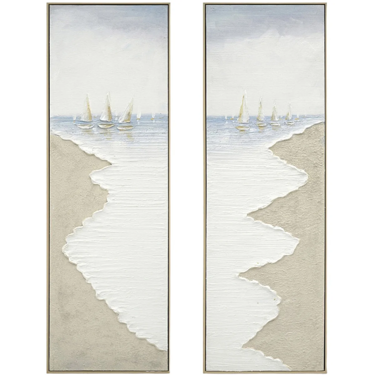 Seascape Sailing Boat Textured Art – image 9