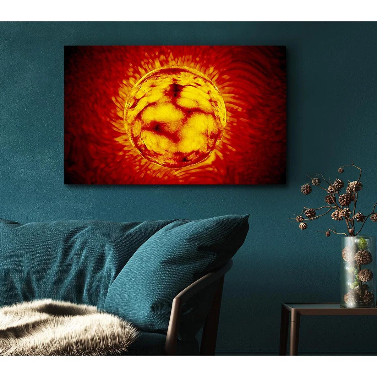 Sun Worshiper Canvas Print Wall Art - Yellow / 35.56cm – image 4