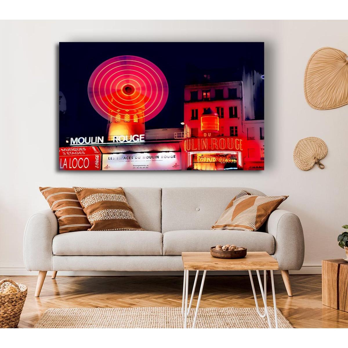 Moulin Rouge Canvas Print Wall Art - Yellow / 50.8cm – image 4