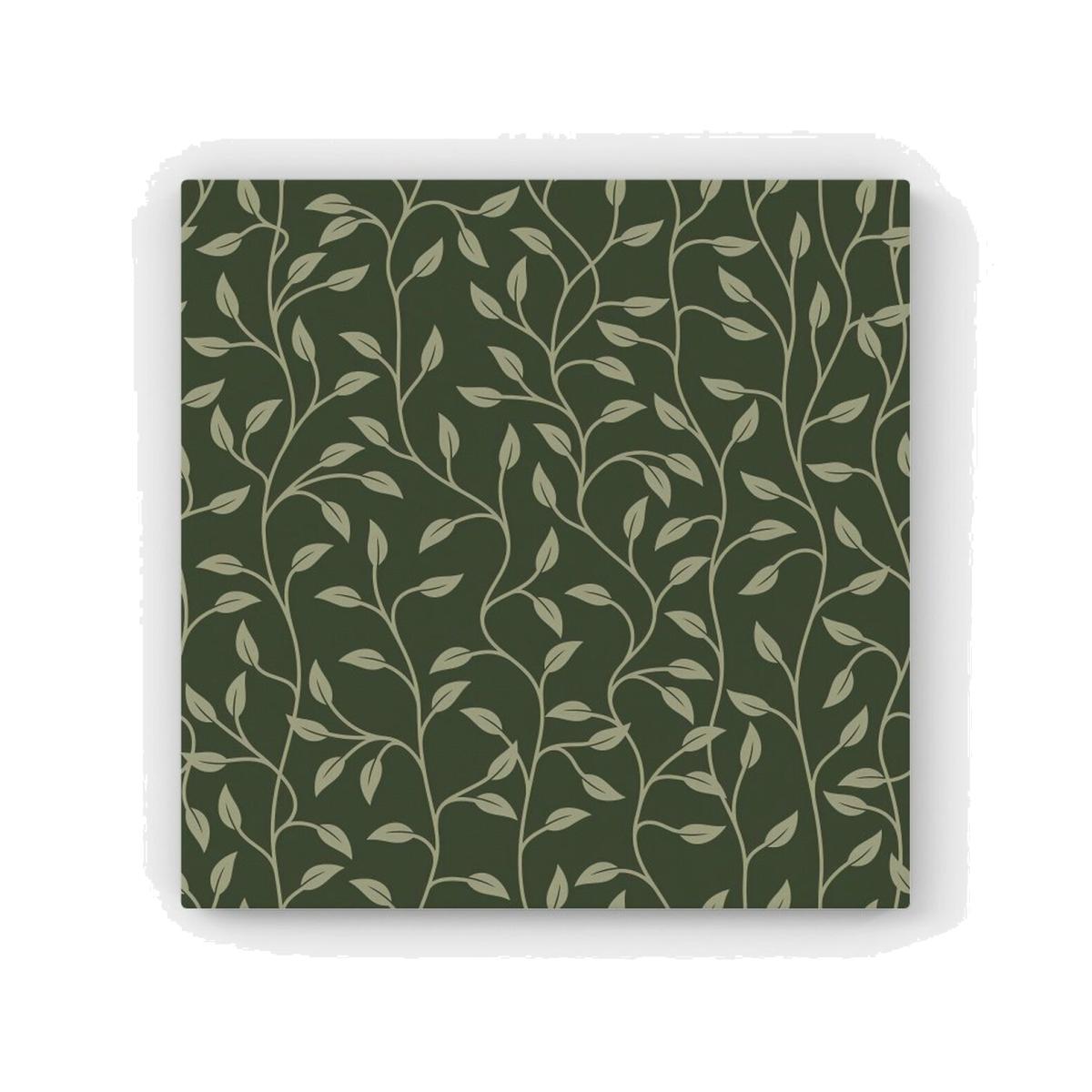 Green Shrub With Leaves HD Metal Print - Green / 56cm