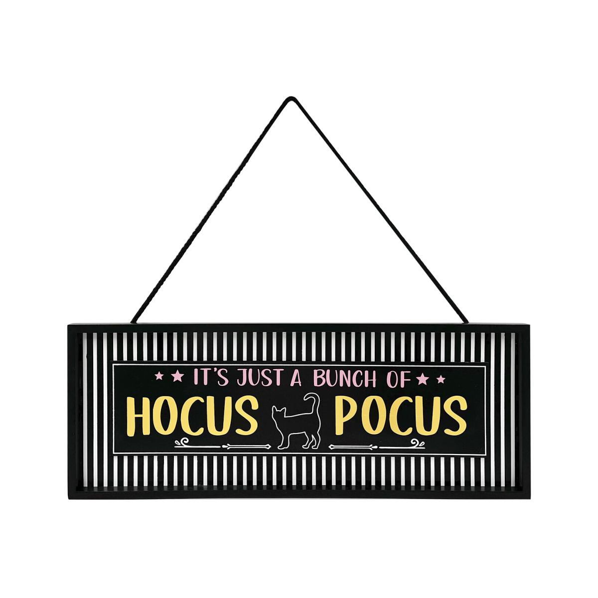 Monochrome Hocus Pocus Hanging Sign - Black