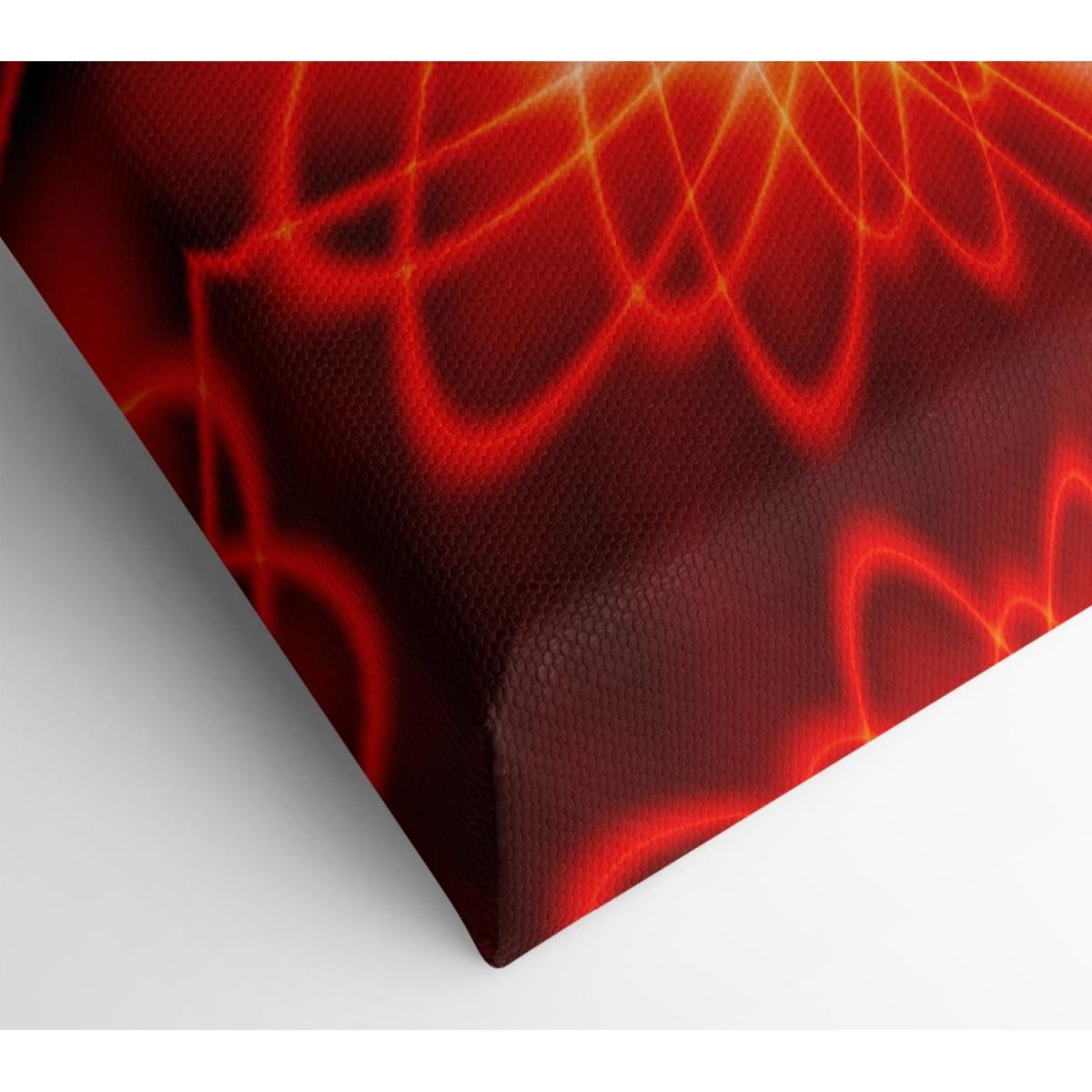 Red Star Explosion Canvas Print Wall Art - Yellow / 35.56cm – image 2
