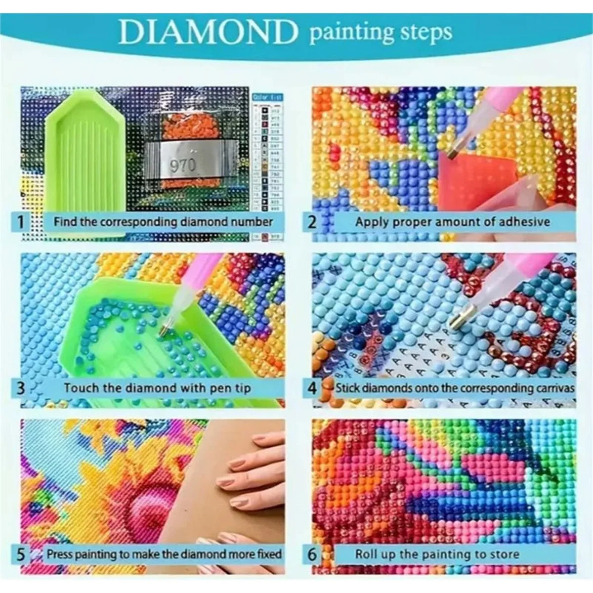 Rainbow Tree Diamond Painting Kit - Multi – image 8