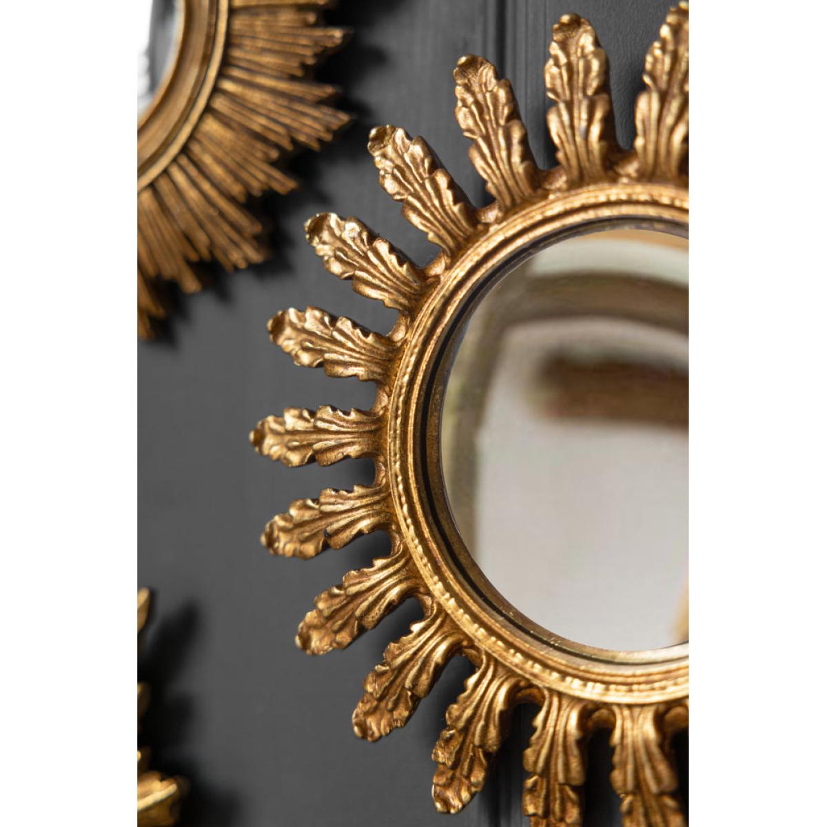 Antique Gold Decorative Frame Convex Mirror – image 2