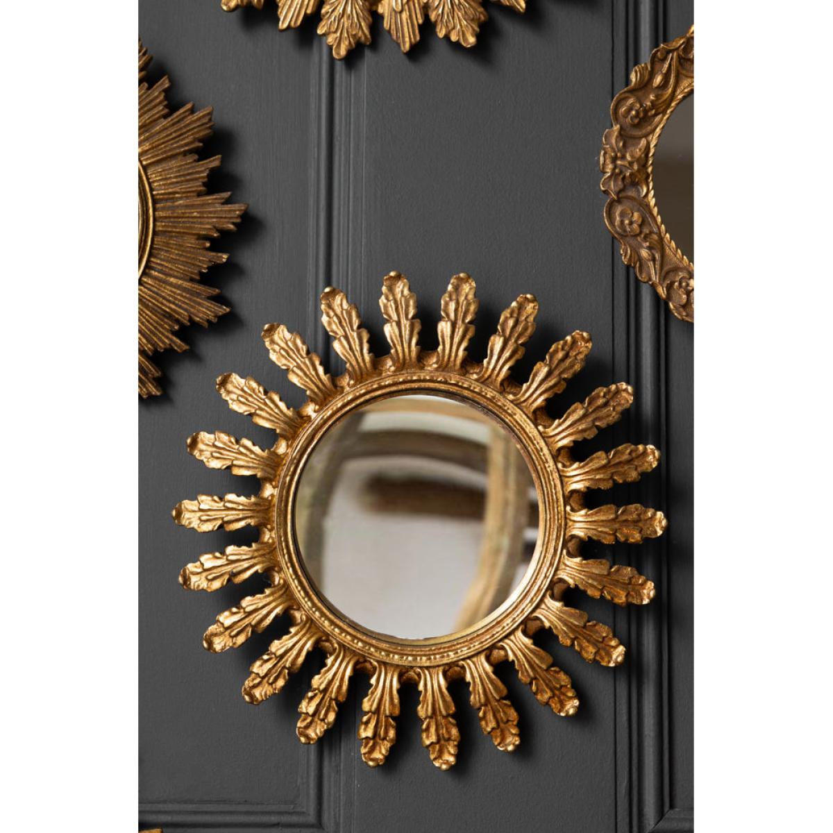 Antique Gold Decorative Frame Convex Mirror – image 4