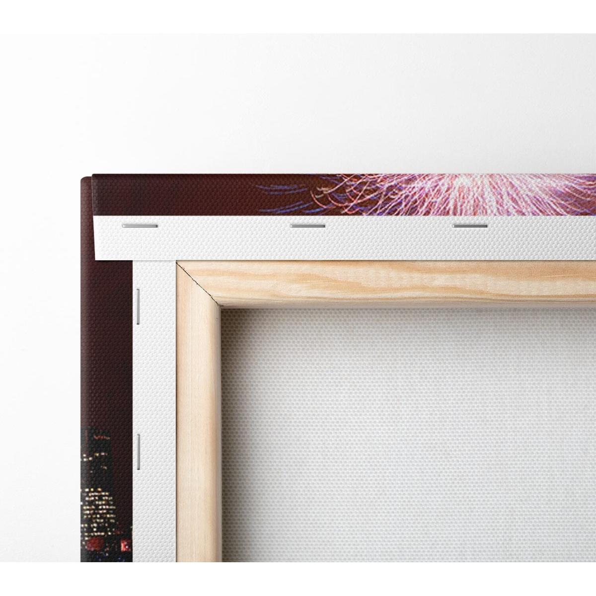 Fireworks On The Thames London Canvas Print Wall Art - Yellow / 81.28cm – image 3