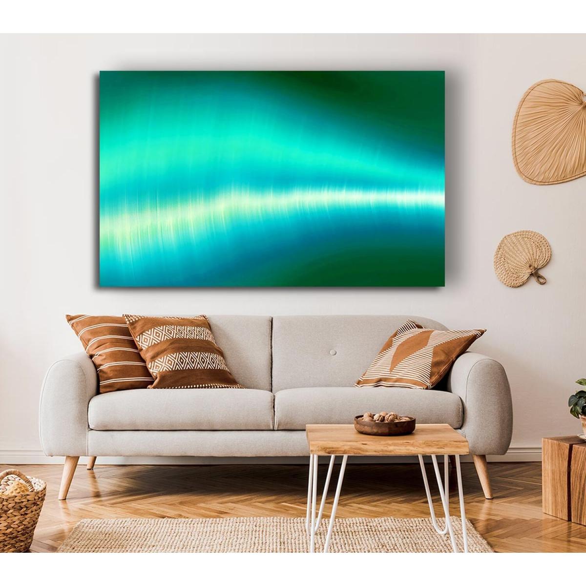 Green Shock Wave Canvas Print Wall Art - Yellow / 101.6cm – image 4
