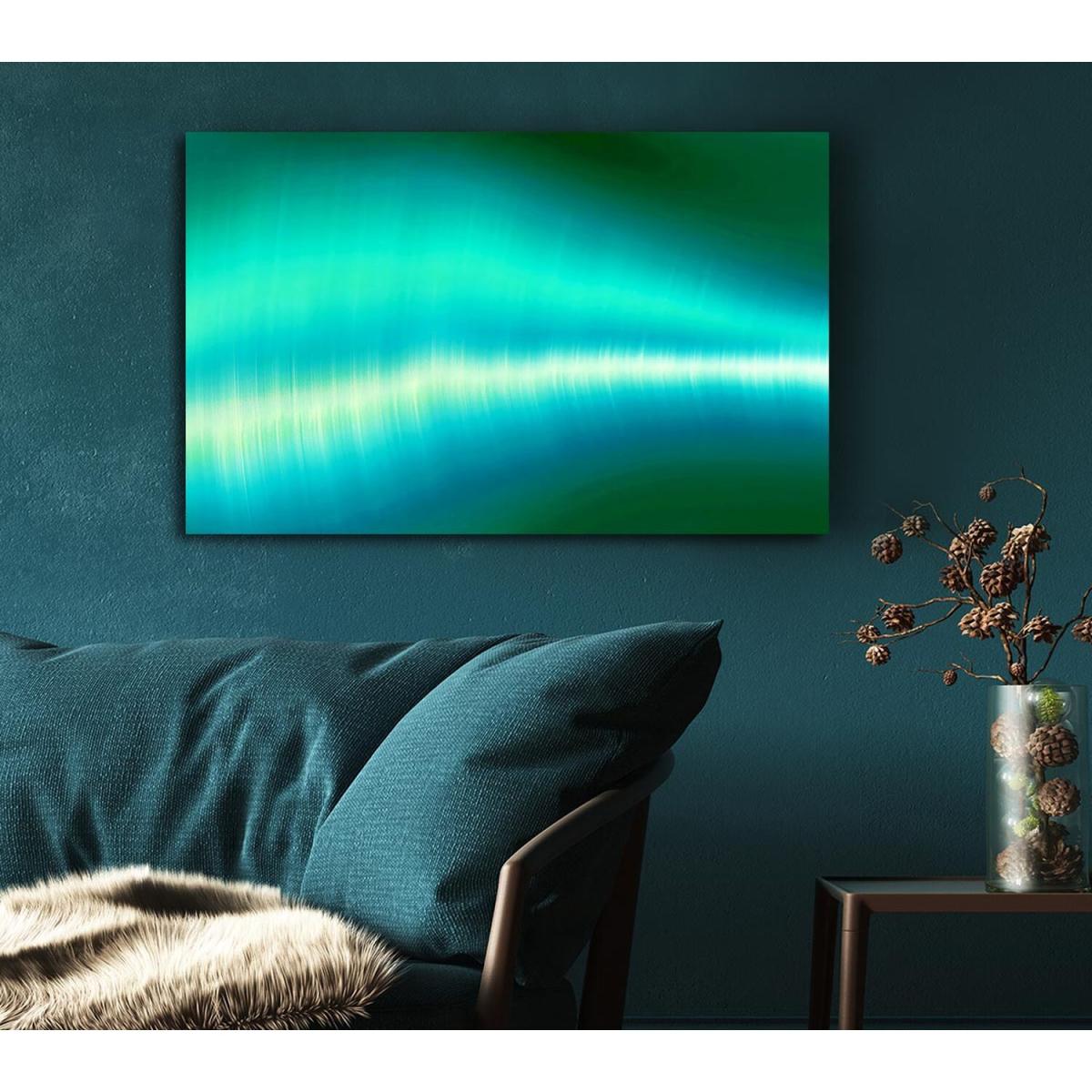Green Shock Wave Canvas Print Wall Art - Yellow / 101.6cm – image 5