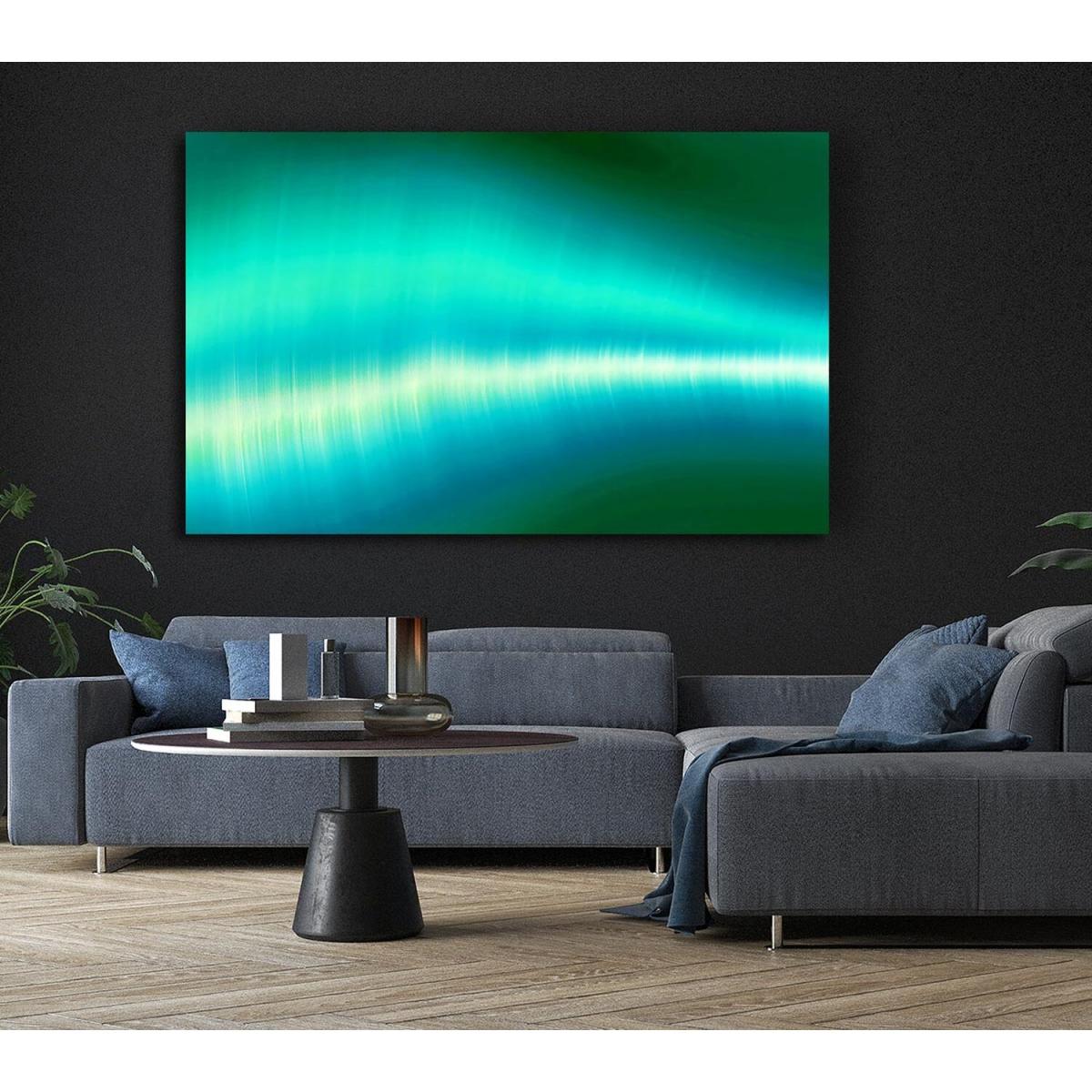 Green Shock Wave Canvas Print Wall Art - Yellow / 101.6cm – image 6