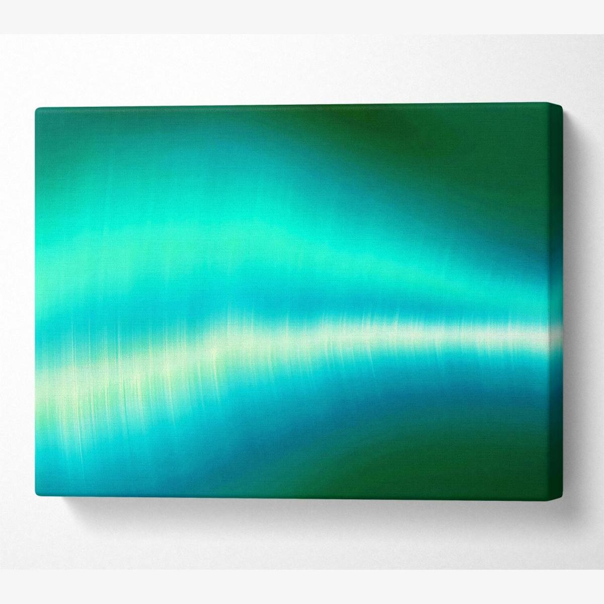 Green Shock Wave Canvas Print Wall Art - Yellow / 101.6cm – image 1