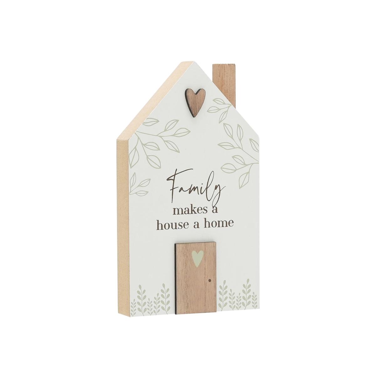House Mantel Plaque - House A Home - White