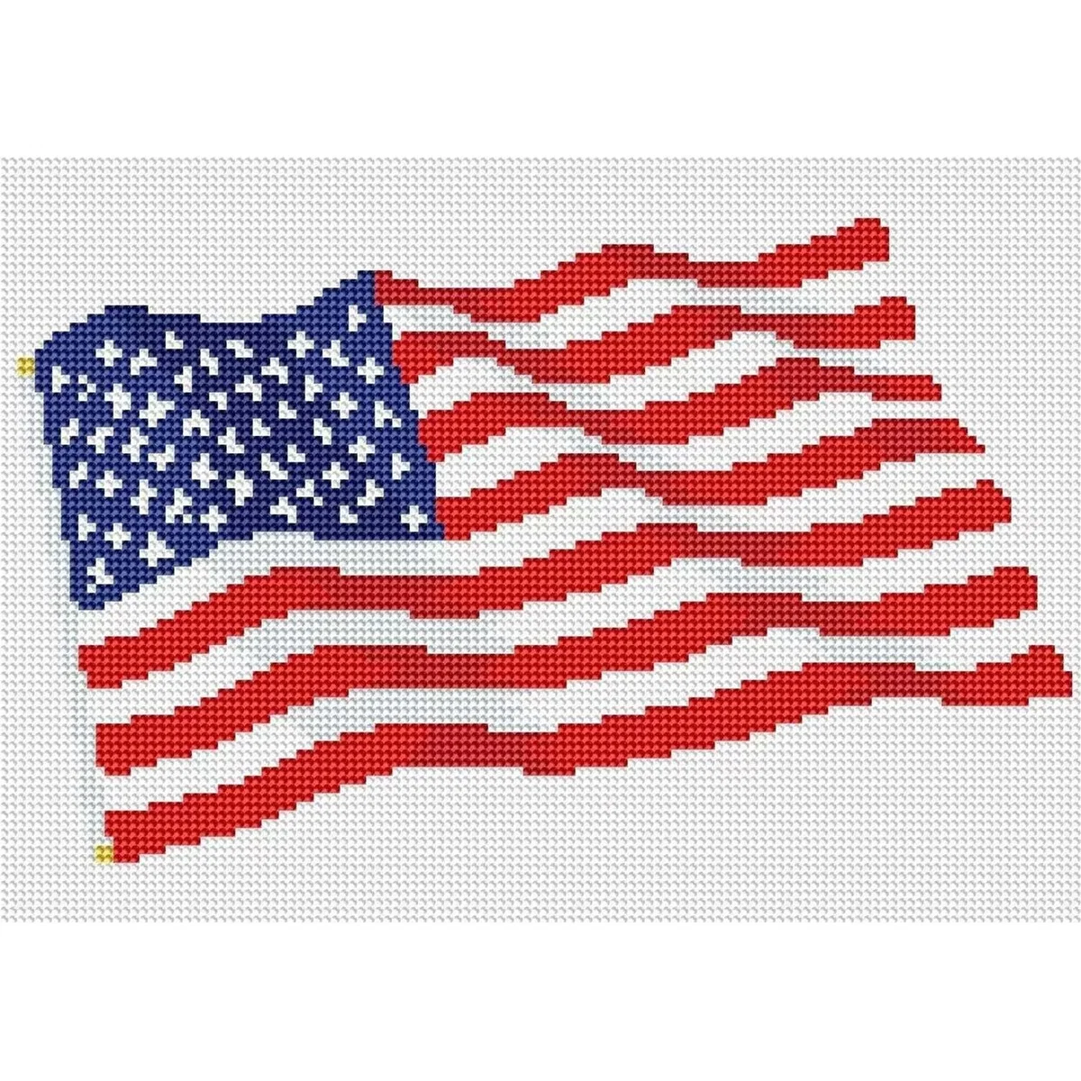 American Flag Diamond Painting Kit - White – image 7