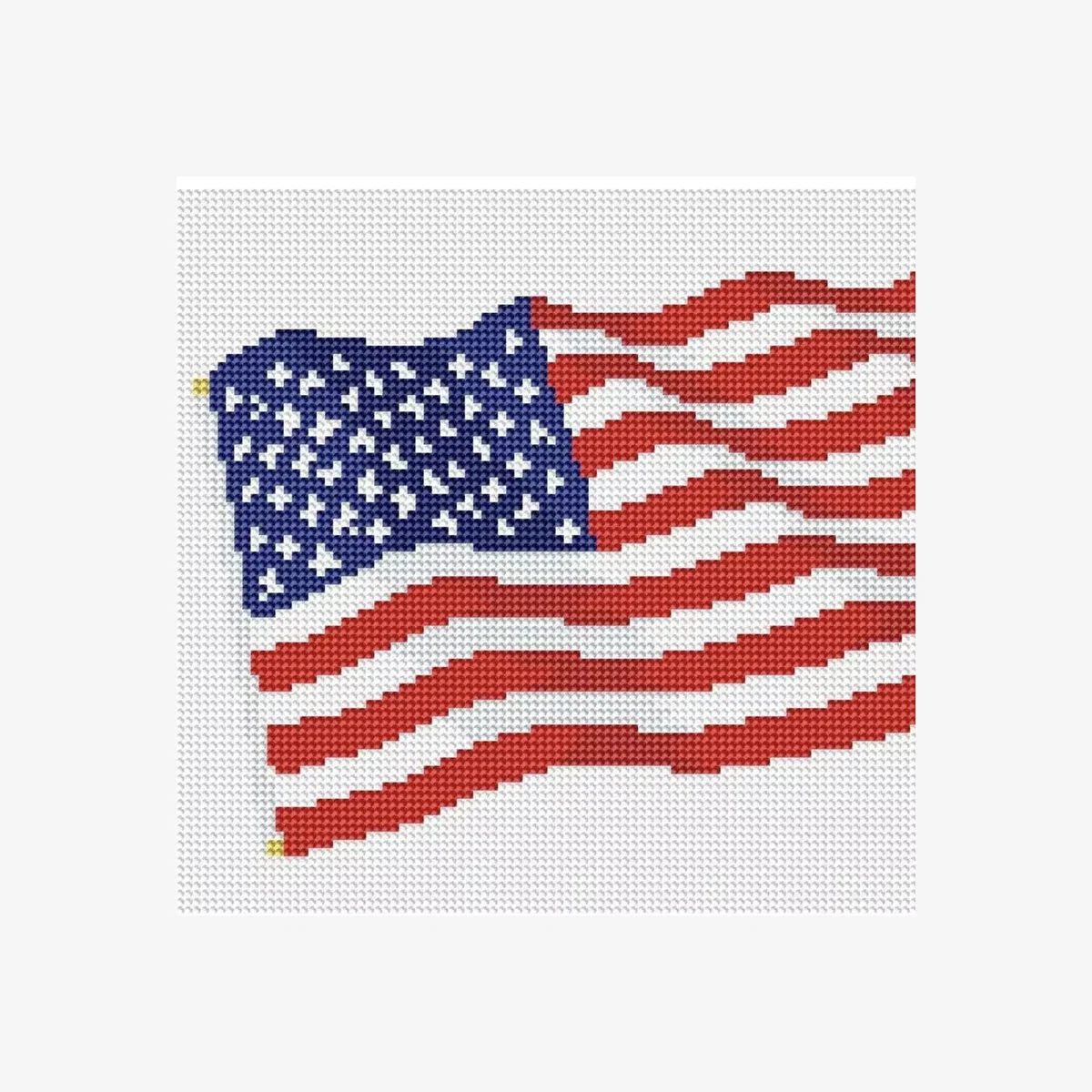 American Flag Diamond Painting Kit - White – image 1