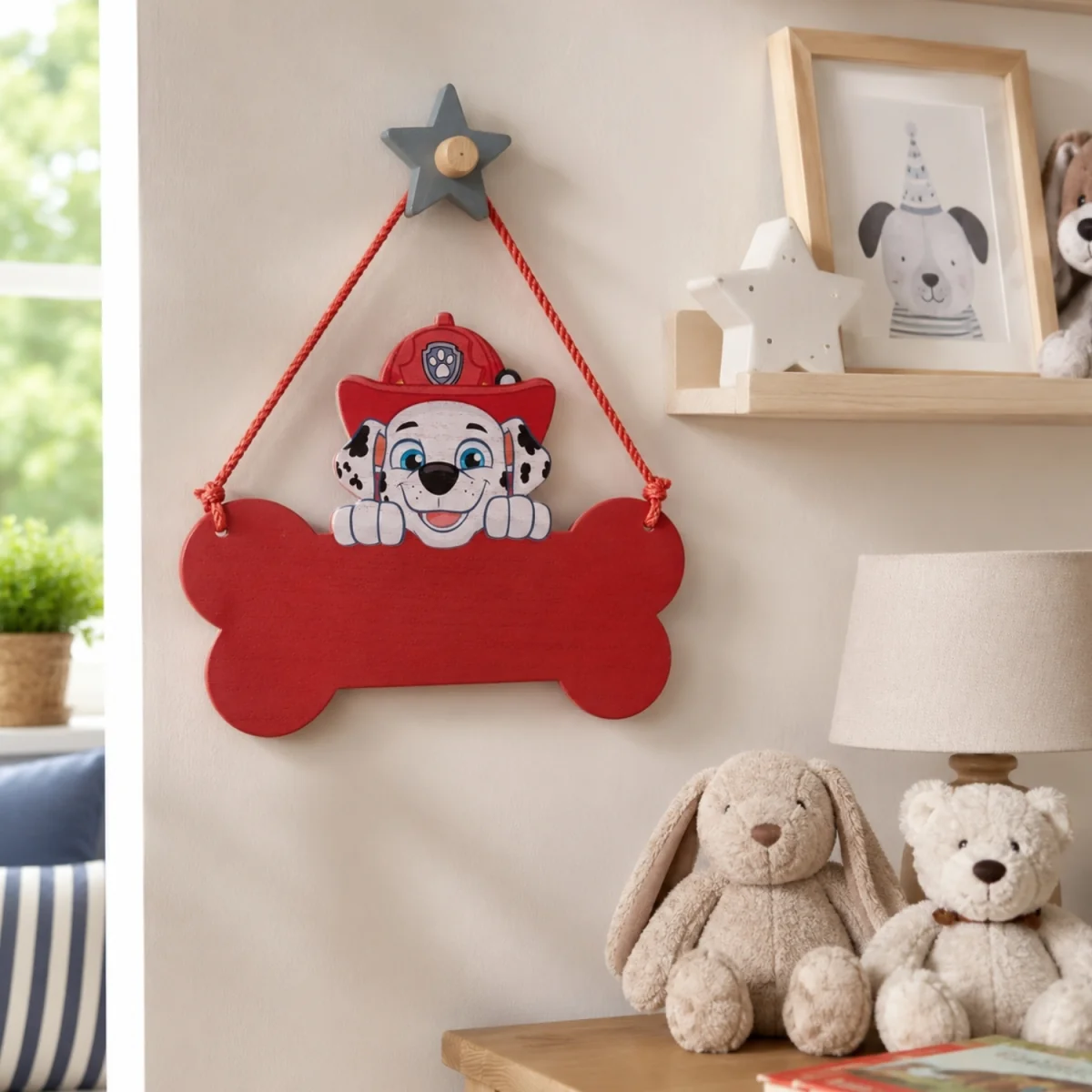 Paw Patrol Marshall Wooden Hanging Plaque - Red – image 4