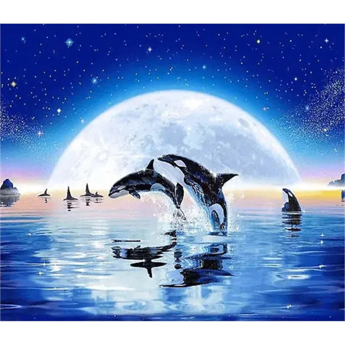 Orca Whale Diamond Painting Kit - Multi – image 2