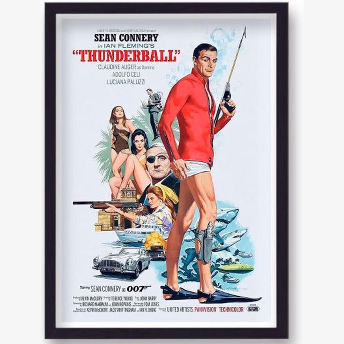 James Bond Thunderball Reworked Framed Movie Poster - James Bond / A2 – image 1