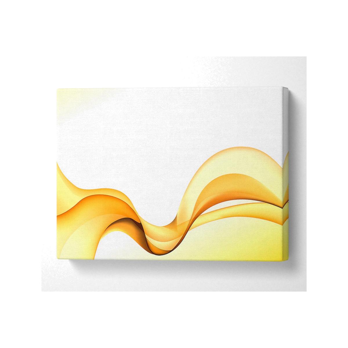 Golden Yellow Wave Canvas Print Wall Art - Yellow / 81.28cm – image 1