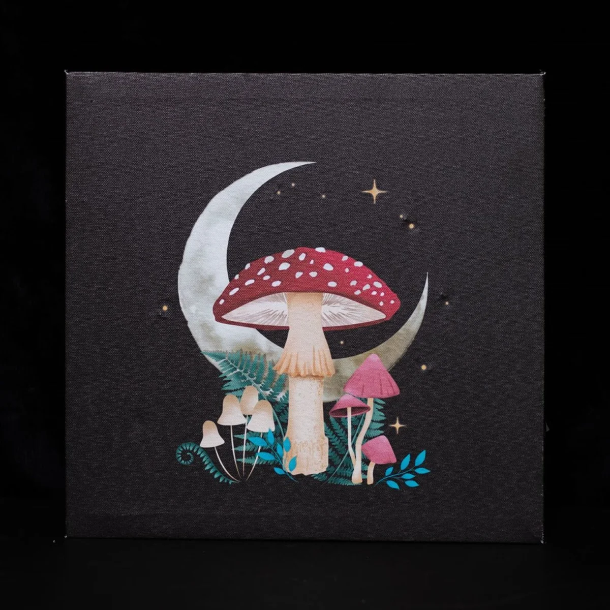Something Different Canvas Forest Mushroom Light Up Canvas - Black/Red/White – image 4