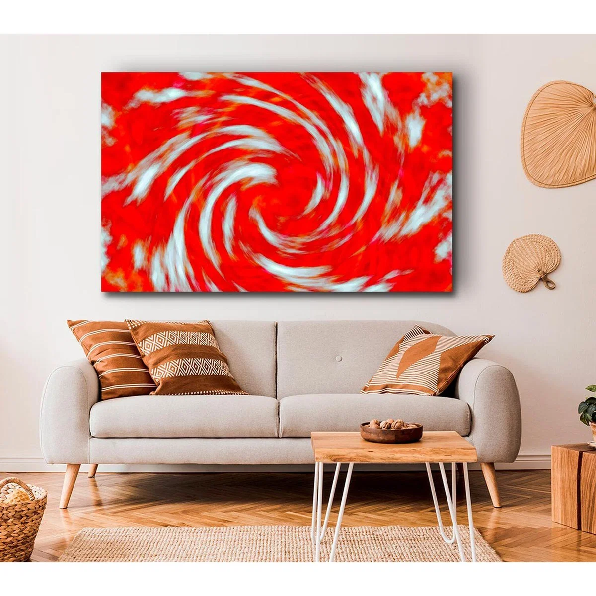 Tornado Twist Canvas Print Wall Art - Yellow / 35.56cm – image 4