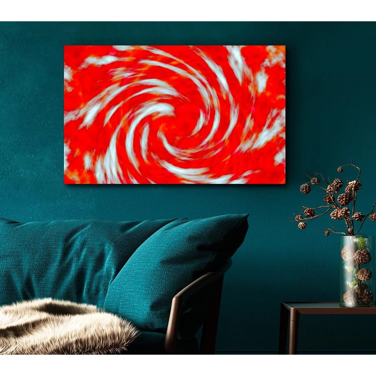 Tornado Twist Canvas Print Wall Art - Yellow / 35.56cm – image 5