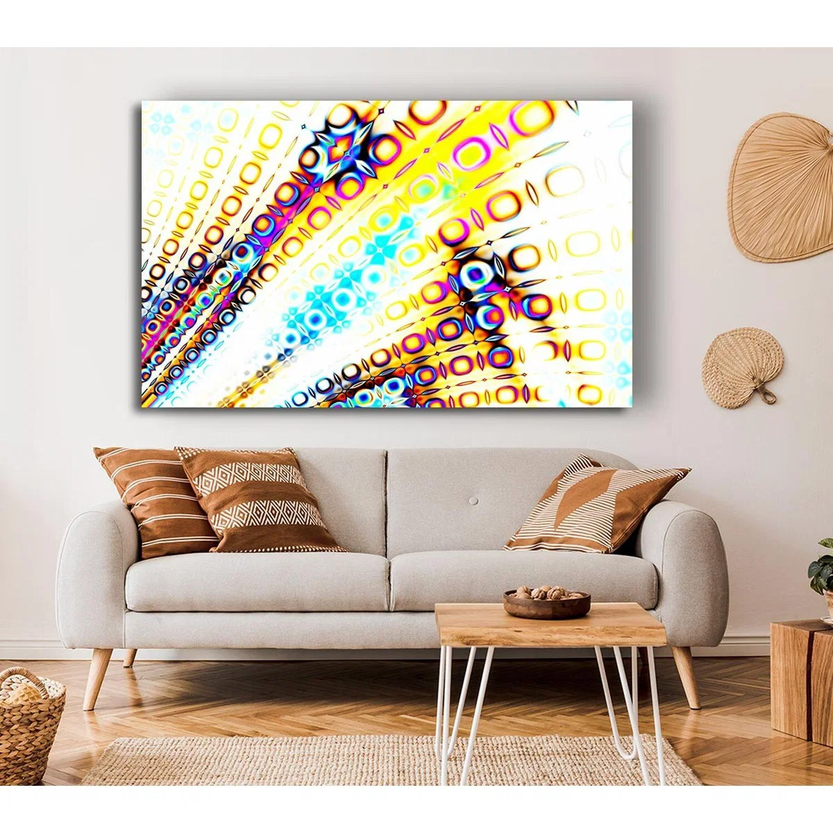 Movement Of Colour Canvas Print Wall Art - Yellow / 101.6cm – image 3