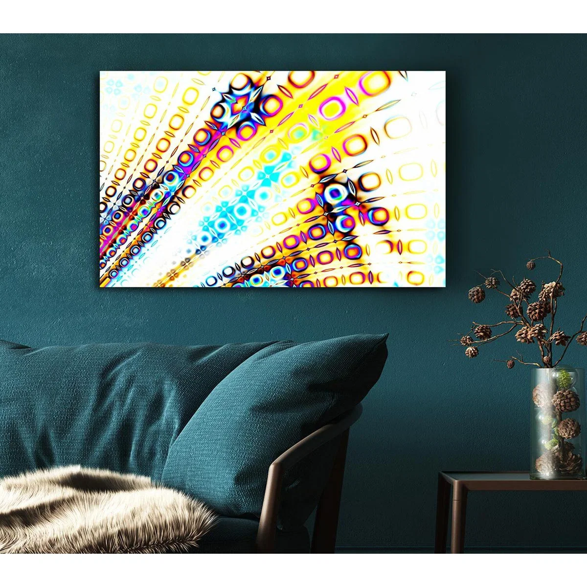 Movement Of Colour Canvas Print Wall Art - Yellow / 101.6cm – image 4