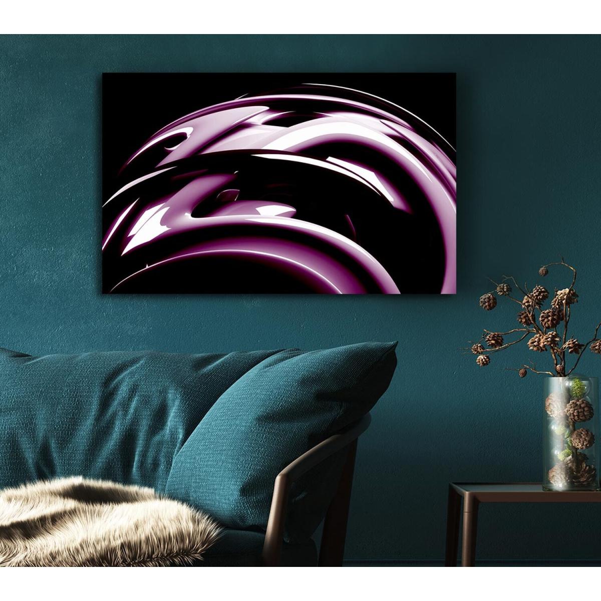 Purple Bend Canvas Print Wall Art - Yellow / 50.8cm – image 4