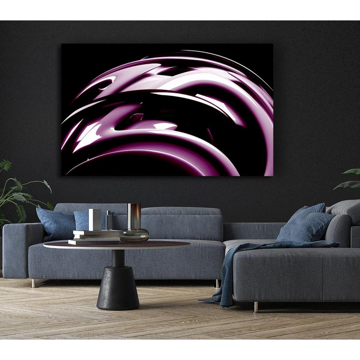 Purple Bend Canvas Print Wall Art - Yellow / 50.8cm – image 5