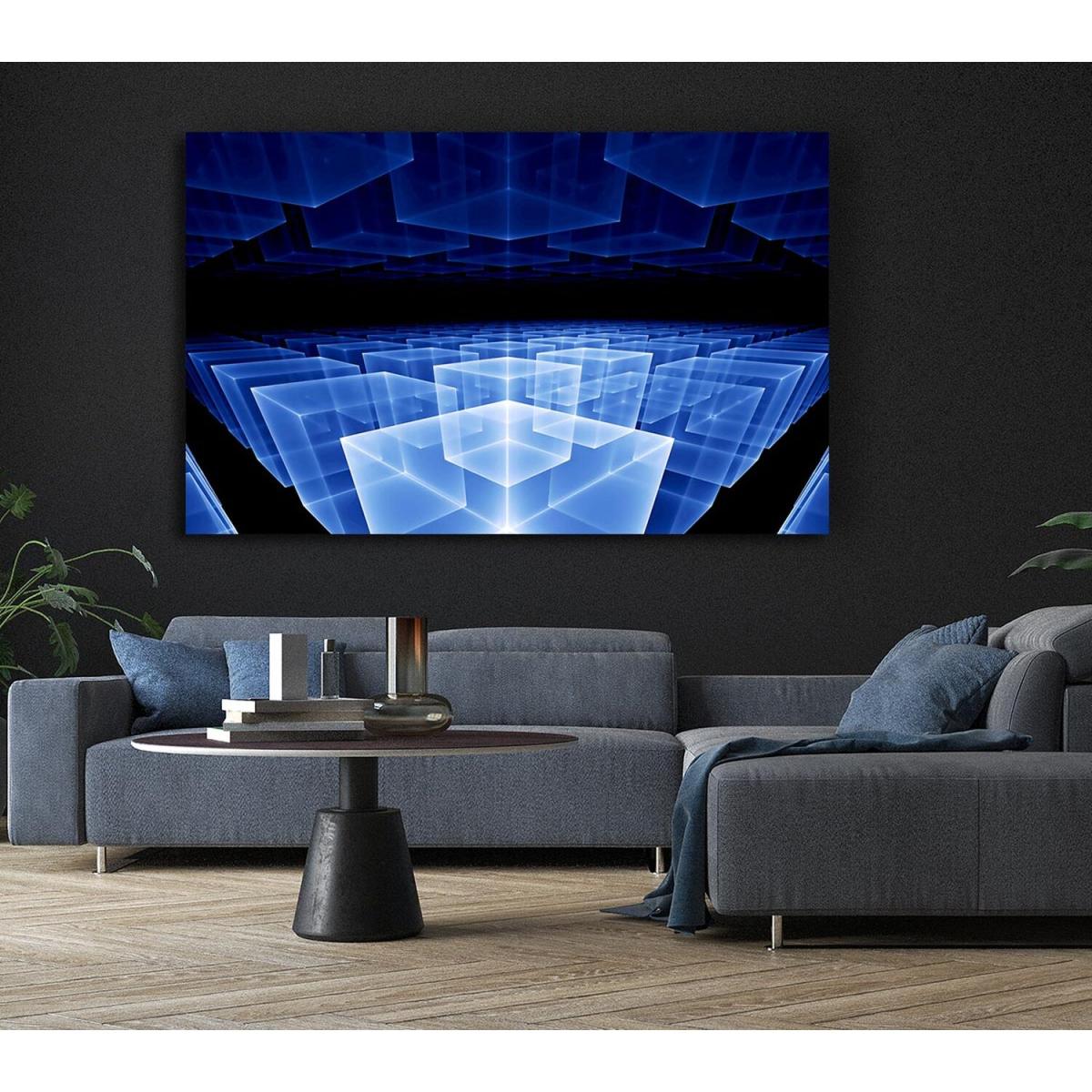 Cyber Home Canvas Print Wall Art - Yellow / 81.28cm – image 4