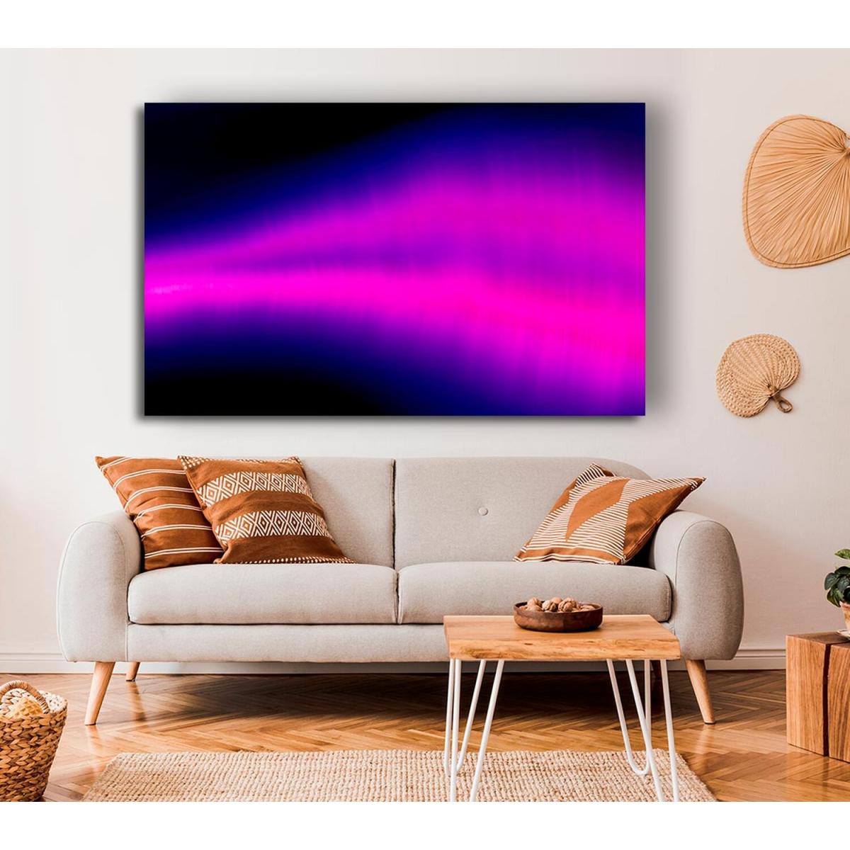 Cerise Sound Wave Canvas Print Wall Art - Yellow / 66.04cm – image 4