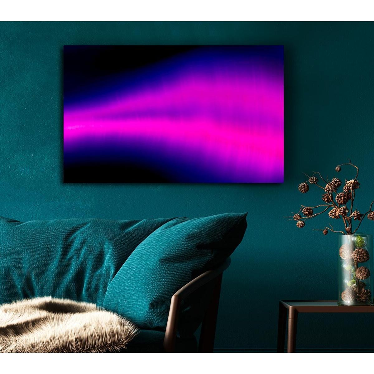 Cerise Sound Wave Canvas Print Wall Art - Yellow / 66.04cm – image 5