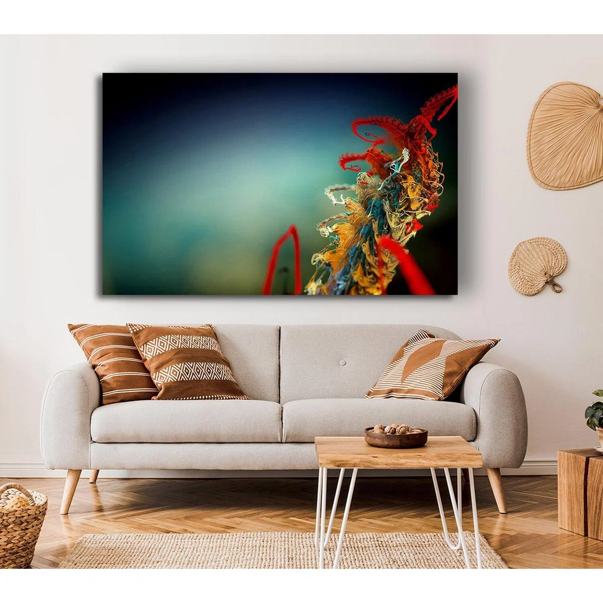 Mikro Plant Canvas Print Wall Art - Yellow / 101.6cm – image 4