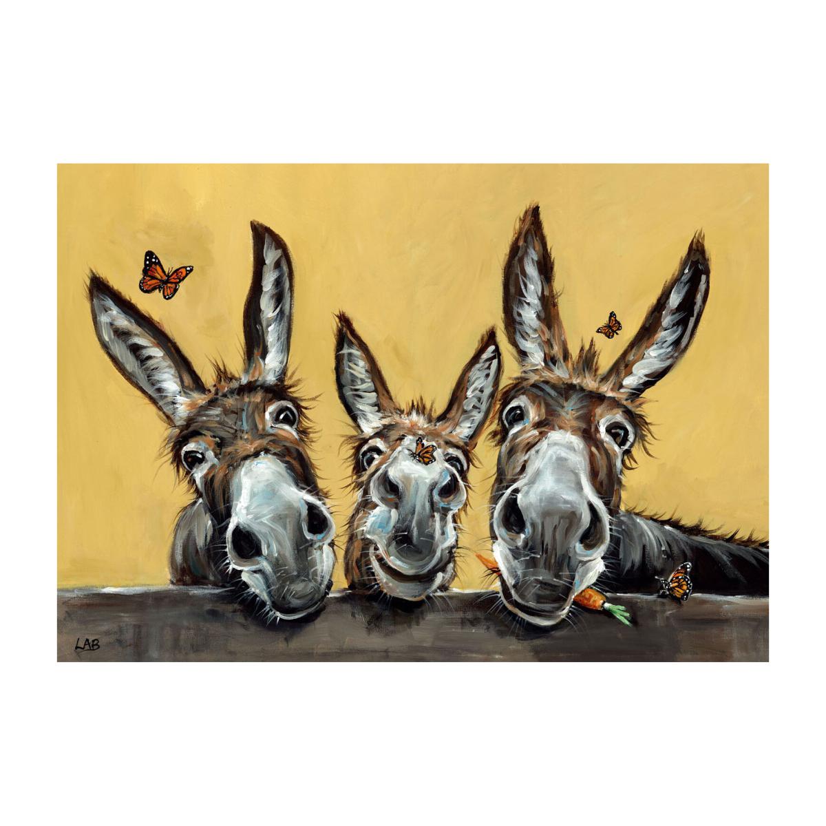 Louise Brown Spring Donkeys Canvas – image 1