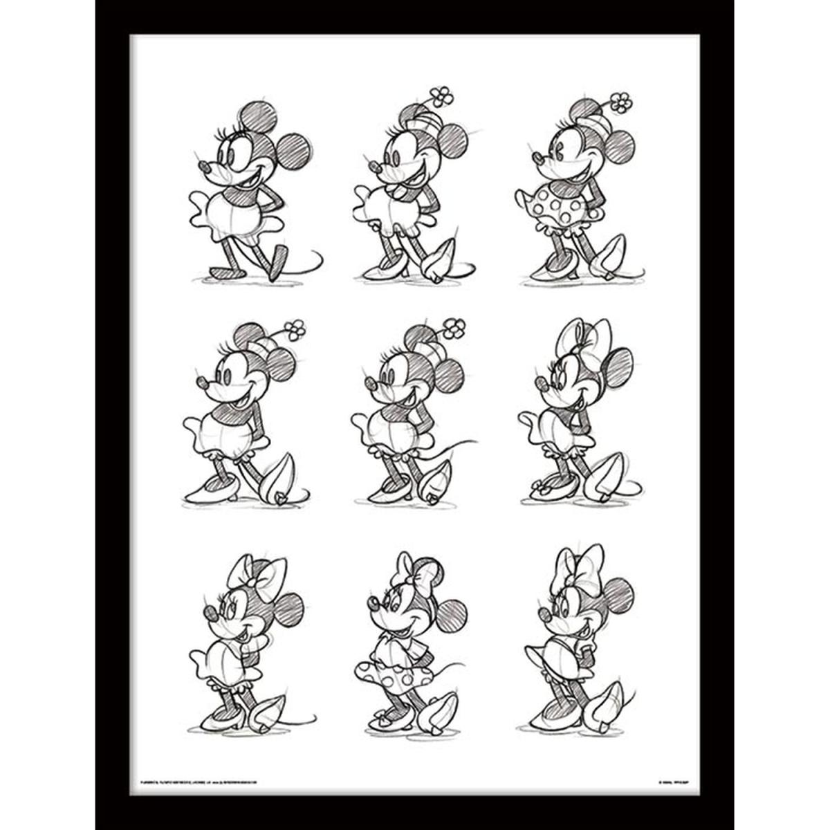 Minnie Mouse (Sketched Multi) Framed Print – image 2
