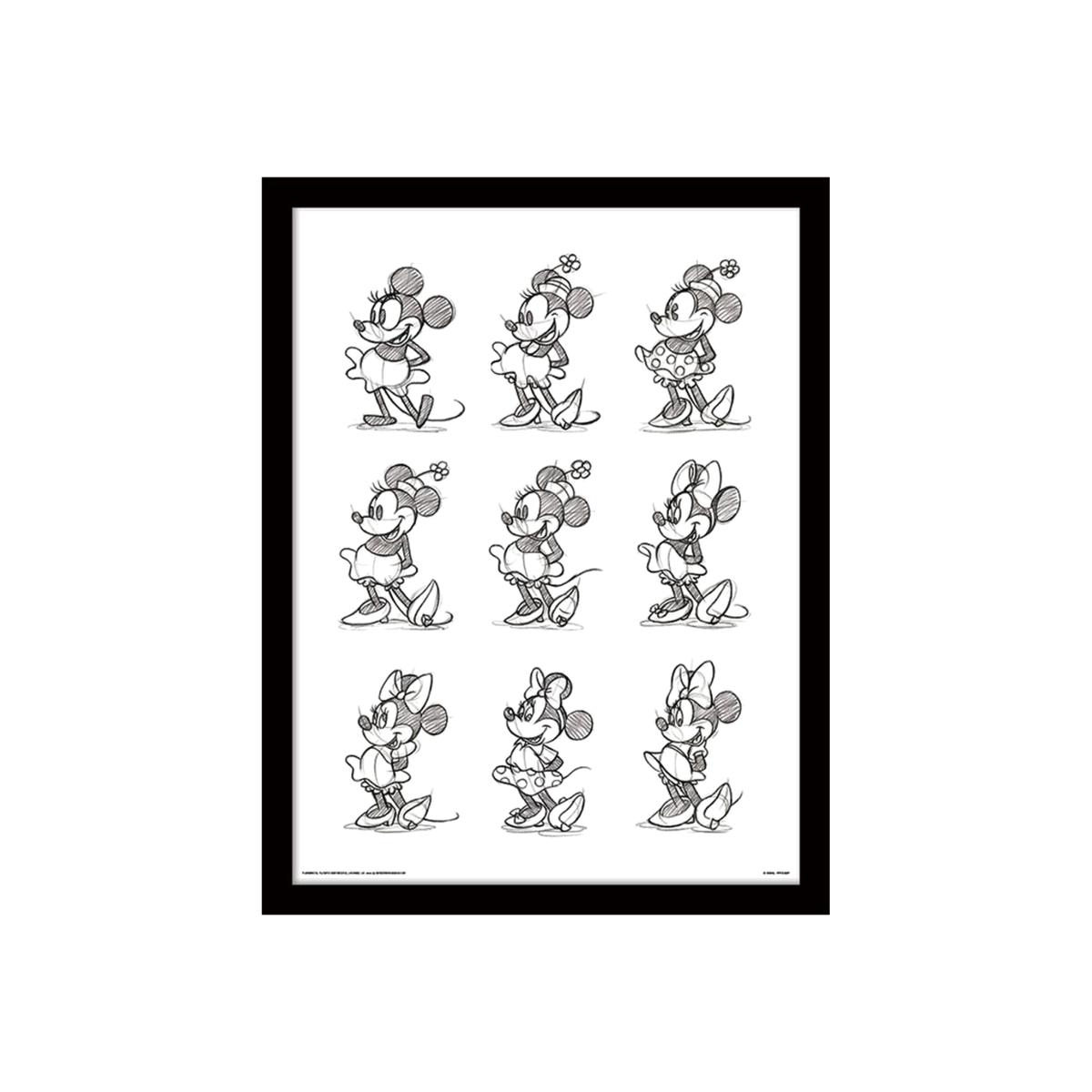 Minnie Mouse (Sketched Multi) Framed Print – image 1