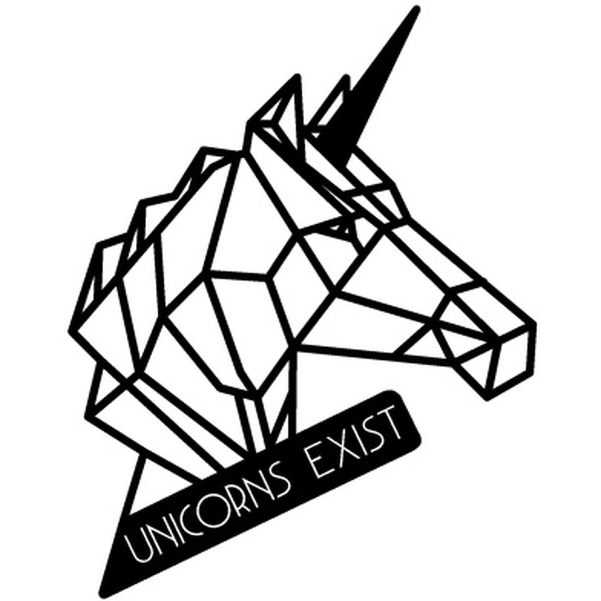 Unicorn Wall Art Metal Decorative Object - Black - Black – image 2
